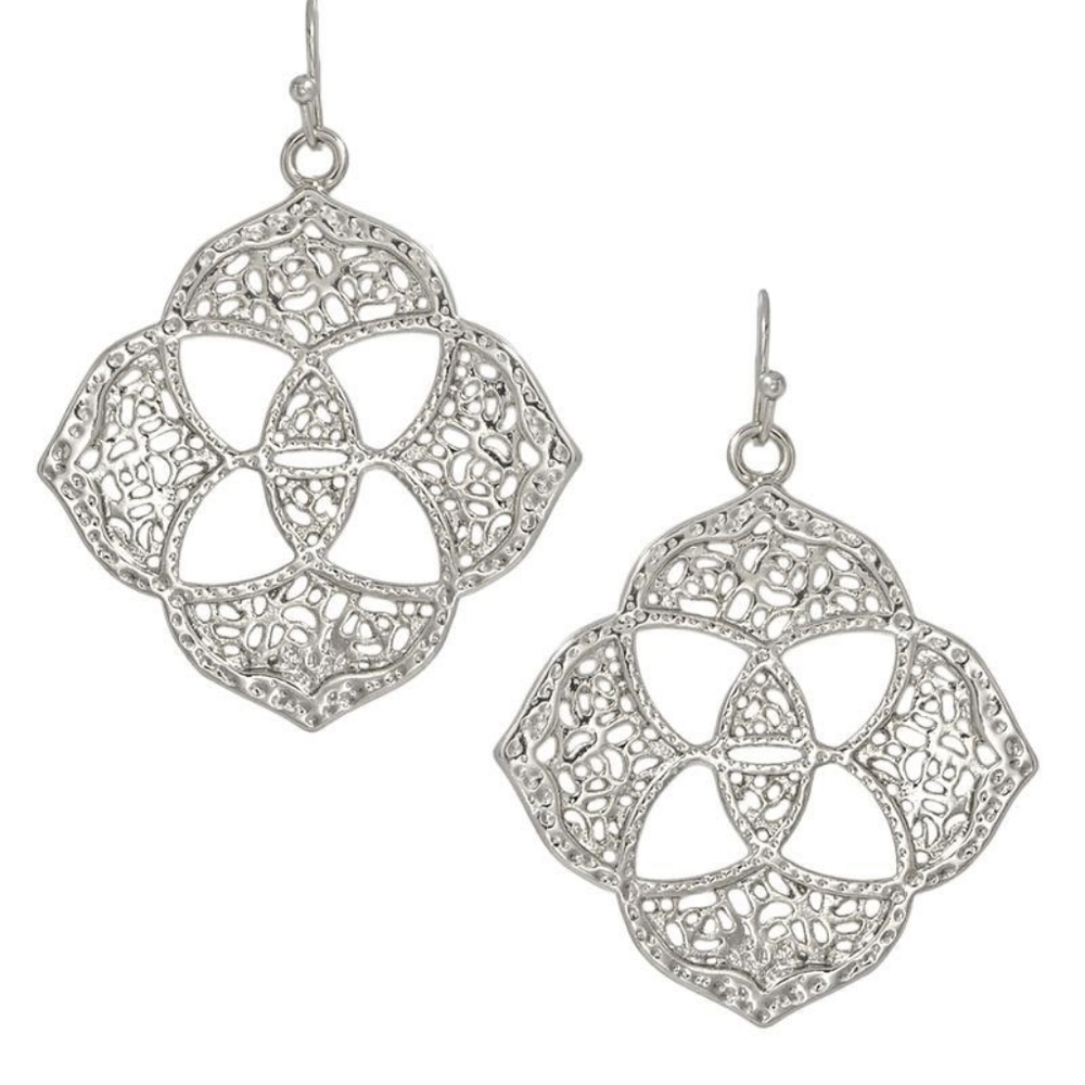 Kendra Scott Dawn Medallion Earrings in Silver